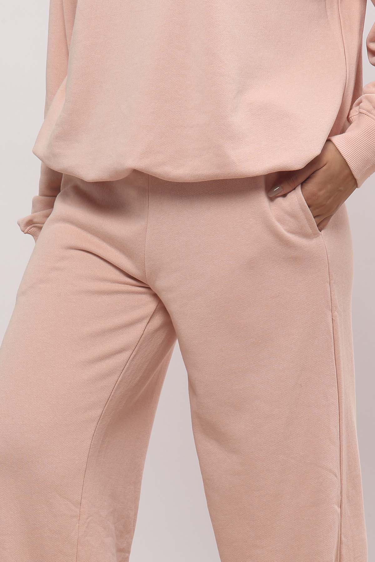 Baby Pink Wide Leg Jogger