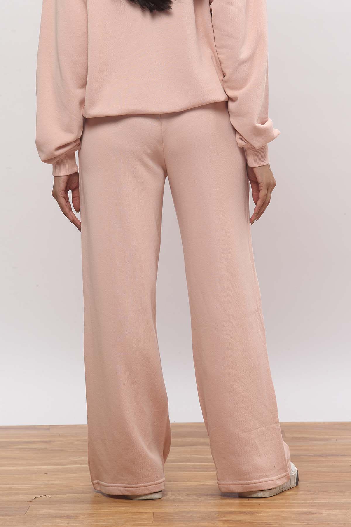 Baby Pink Half Zip Sweatshirt + Wide Leg Co-ord Set