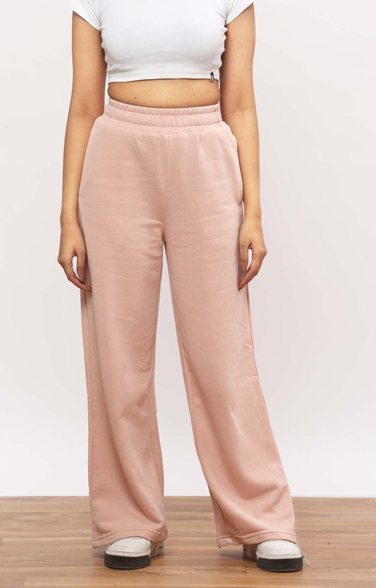 Baby Pink Wide Leg Jogger