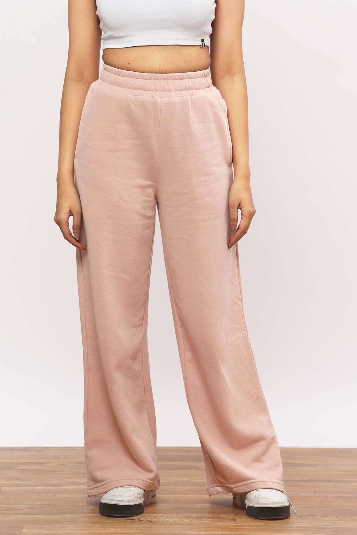 Baby Pink Wide Leg Jogger