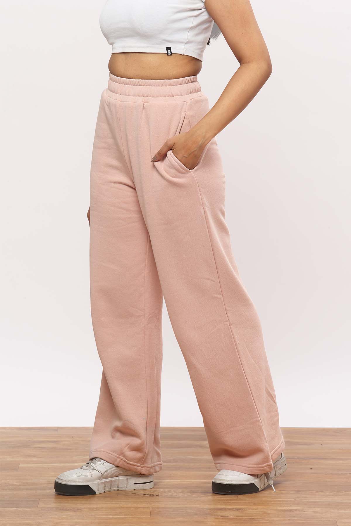 Baby Pink Sweatshirt + Wide Leg Co-ord Set