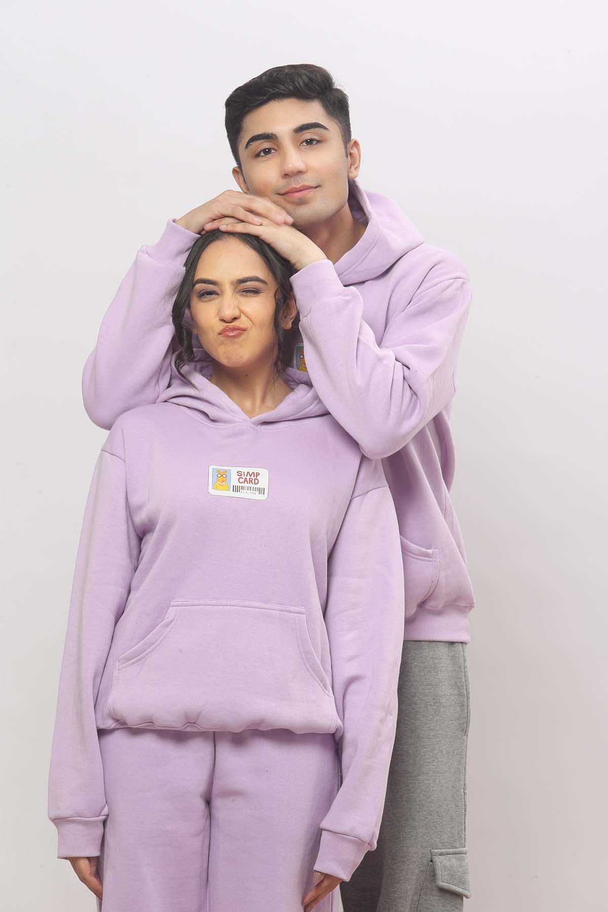 Simp Card Lavender Hoodie + Wide Leg Co-ord Set