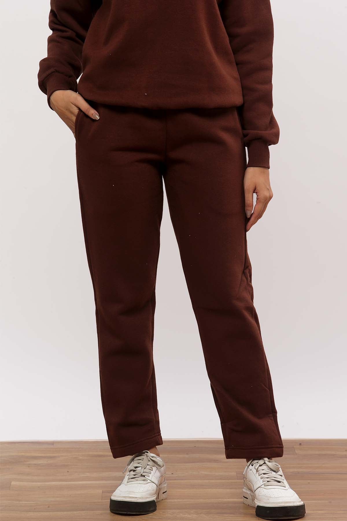 Brown Oversized Sweatshirt+ Straight Joggers Co-ord Set