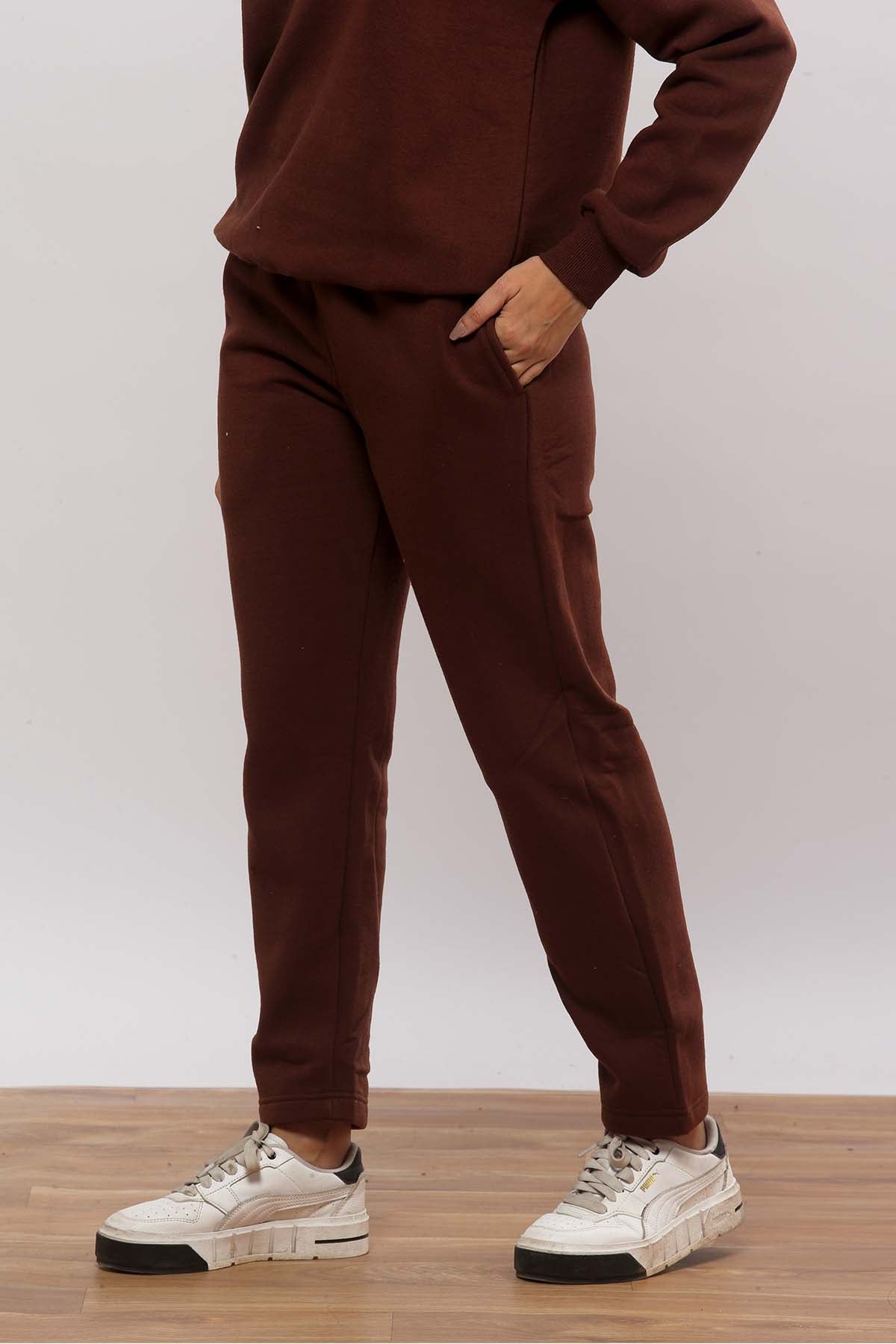 Brown Straight Fit Jogger