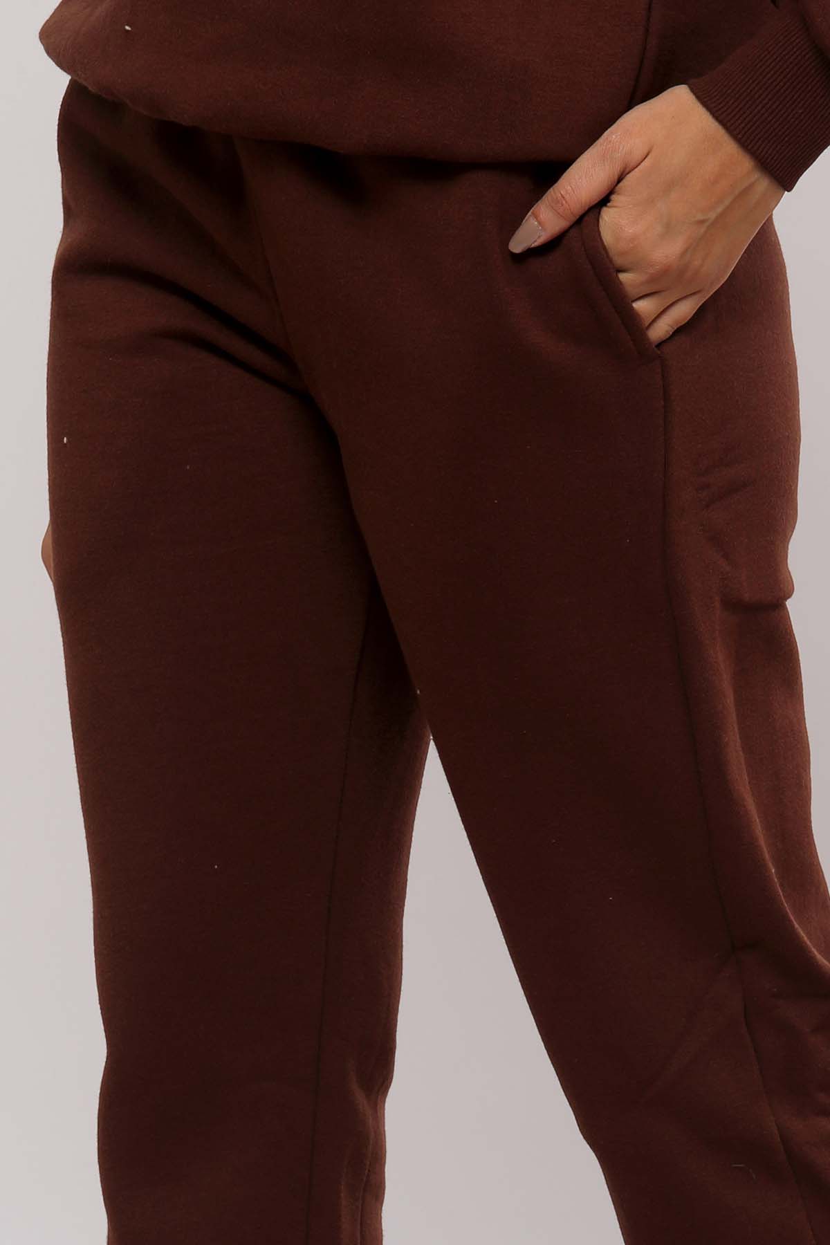 Brown Oversized Sweatshirt+ Straight Joggers Co-ord Set