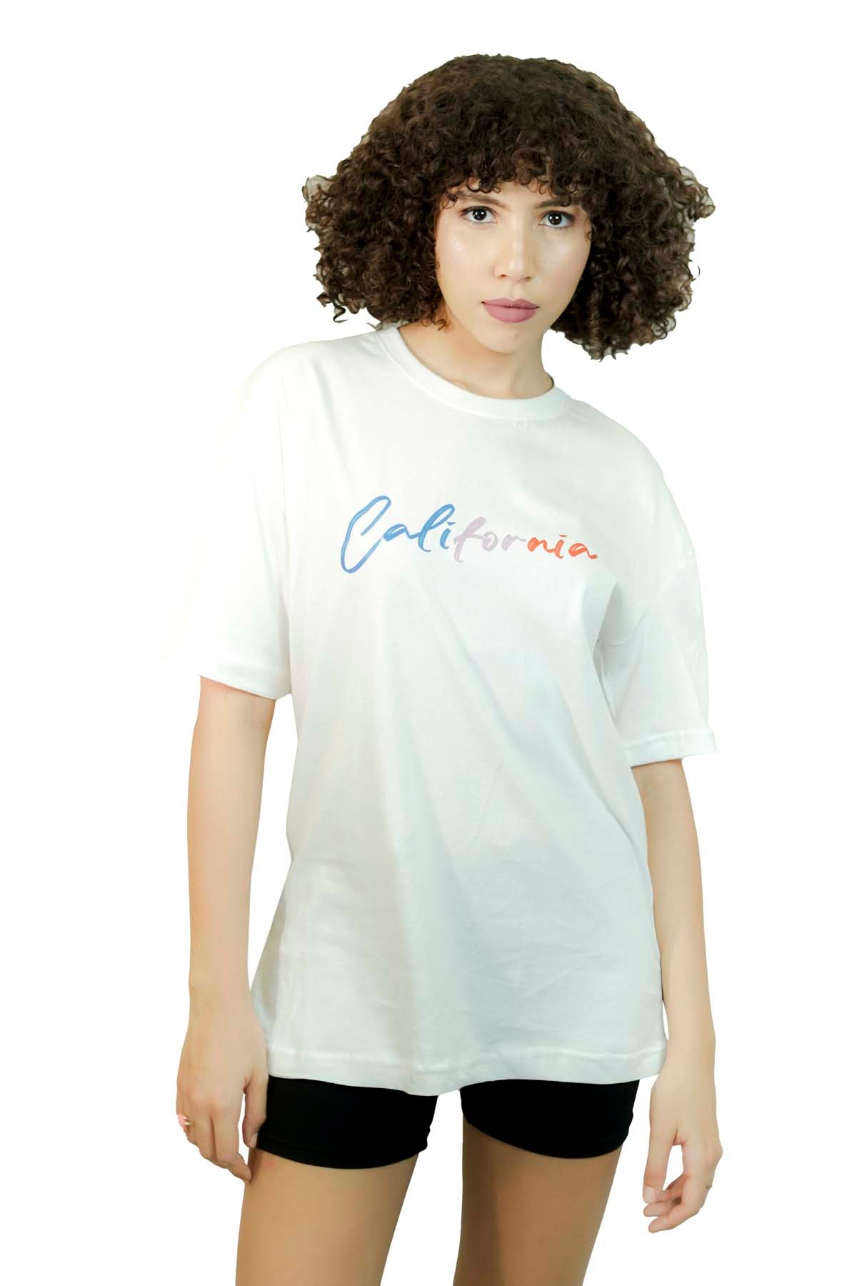 California Oversized T-shirt-white