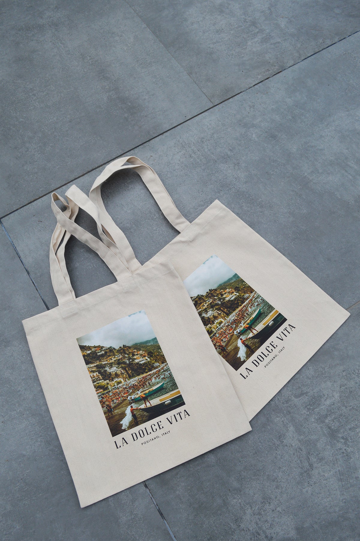 Summer Sun Sea Tote Bag + La Dolce Vita Tote Bag (Combo of 2)