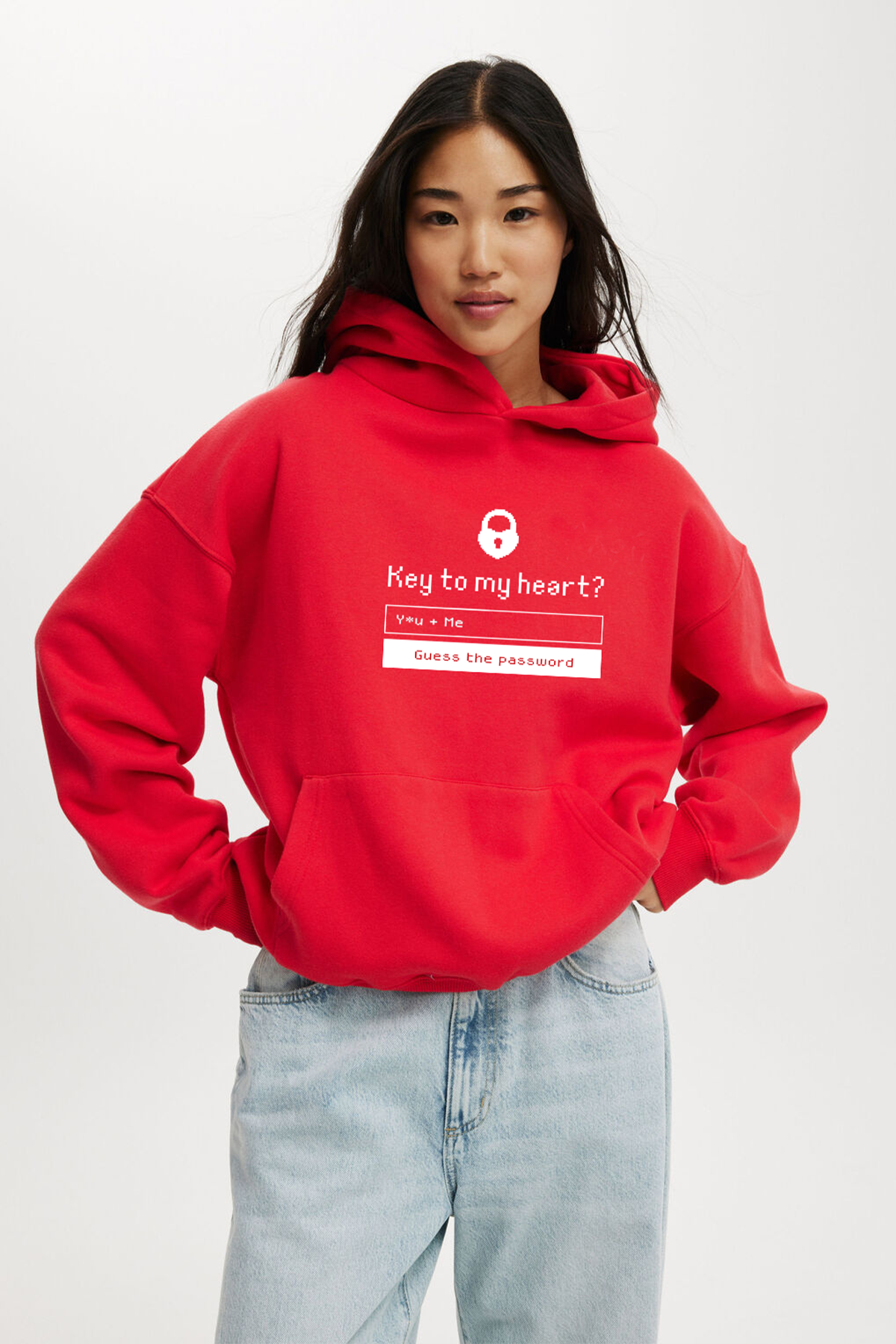 Key To My Heart Red Hoodie